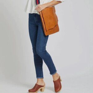 Social Threads Vegan Leather Flap Messenger Bag